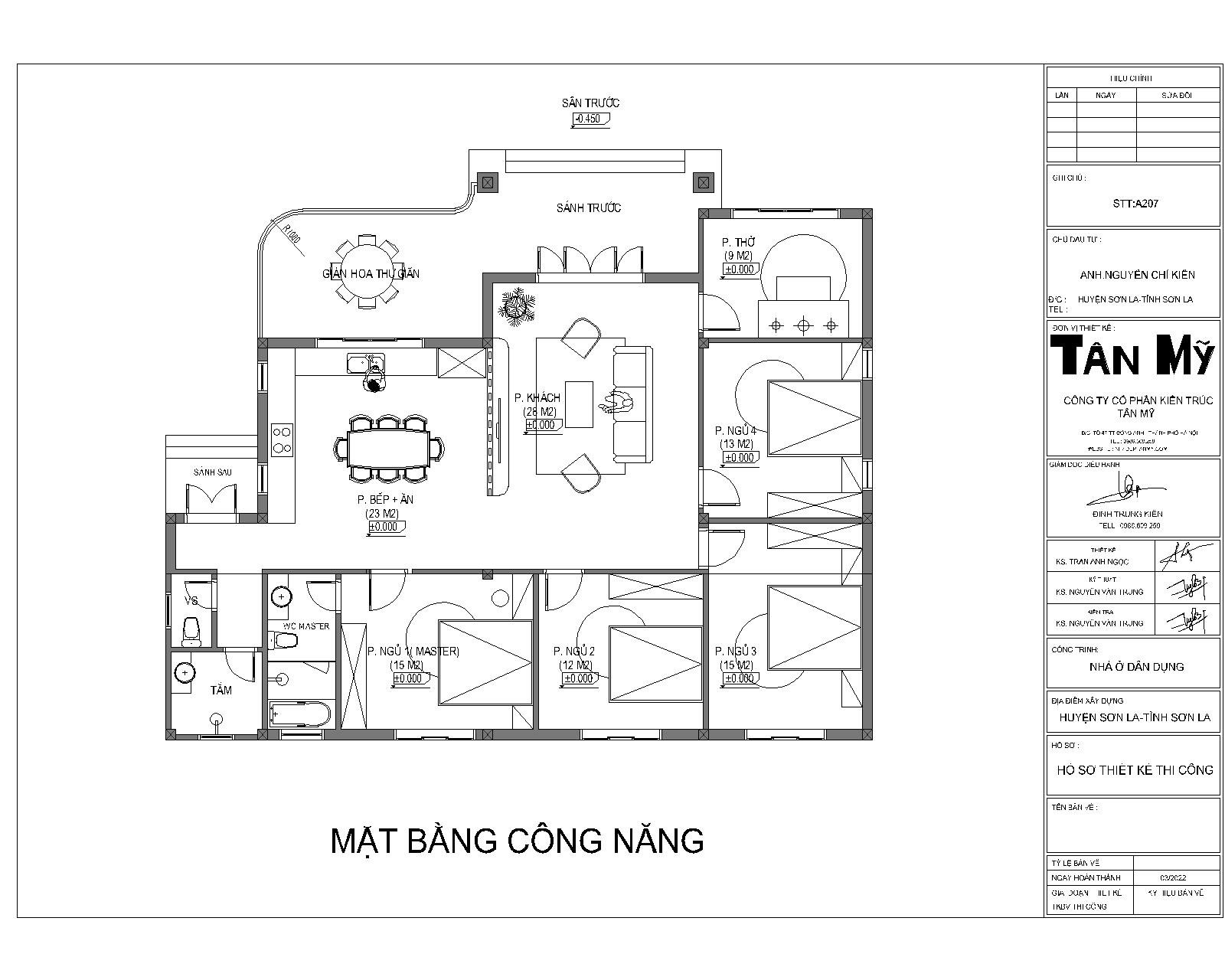 Công năng thiết kế nhà vườn sơn la
